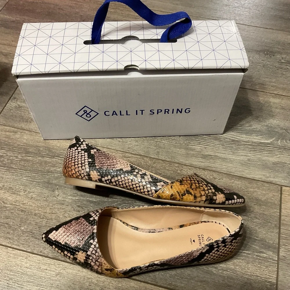 Call It Spring, Vegan Flats, Size 7, box included